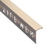 8mm Yankee Gold Polished Square Edge Tile Trim 2.4m image