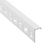 8mm White Polished Square Edge Tile Trim 2.4m