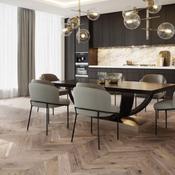 Barista Frappe/Serene Chevron Brushed Matt Varnished Engineered Wood Flooring 72.5x13cm