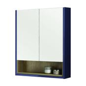 Lucca 60cm Mirror Cabinet Matt Blue image