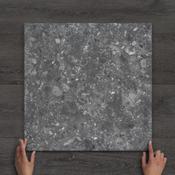 Outdoor Black Terazzo-Effect Matt Porcelain Tile 60x60cm image