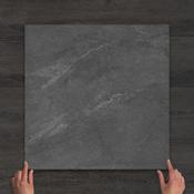 Outdoor Earth Nero Marble-Effect Matt Porcelain Tile 60x60cm image