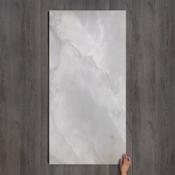 Dexter Dove Marble-Effect Gloss Porcelain Tile 160x80cm image