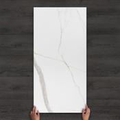 Imperial White Marble-Effect Matt Porcelain Tile 120x60cm