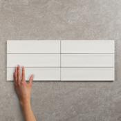 Metro Nara Blanco Gloss Ceramic Wall Tile 30x7.5cm image