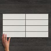 Metro Nara Blanco Gloss Ceramic Wall Tile 30x7.5cm image