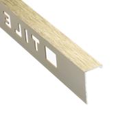10mm Perfect Gold Brushed Square Edge Tile Trim 2.4m image