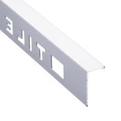 10mm Bright Silver Polished Square Edge Tile Trim 2.4m image