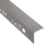 22.5mm Silver Square Edge Outdoor Tile Trim 2.4m
