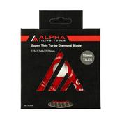 Alpha Super Thin Turbo Diamond Blade 115x22.23mm - 10mm Tiles image