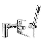 Series P Chrome Deck-Mounted Bath Mixer Tap With Shower Handset