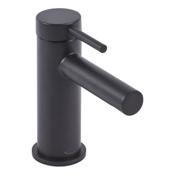Anthem Matt Black Basin Mixer Tap with Click Waste