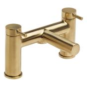 Anthem Brushed Brass Deck-Mounted Bath Mixer Tap