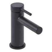Anthem Matt Black Mini Mono Basin Mixer Tap with Click Waste