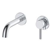 Giro Chrome Wall-Mounted Basin Mixer Tap