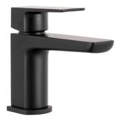 Saldo Matt Black Mini Mono Basin Mixer Tap with Waste