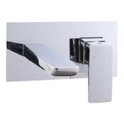 Saldo Chrome Wall-Mounted Basin Mixer Tap