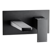 Saldo Matt Black Wall Mount Basin Mixer Tap