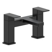 Rivo Matt Black Deck-Mounted Bath Mixer Tap