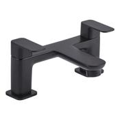 Haze Matt Black Deck-Mounted Bath Mixer Tap