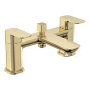 Haze Brushed Brass Deck-Mounted Bath Mixer Tap