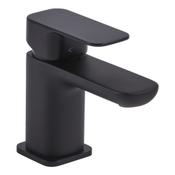 Haze Black Mini Basin Mixer Tap with Click Waste