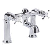 Ashmore Chrome Pillar-Mounted Bath Mixer Tap image