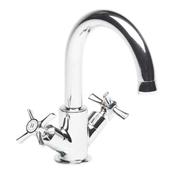 Cheltenham Chrome Basin Mixer Tap with Click Waste image