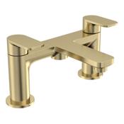 Savour Brushed Brass Deck-Mounted Bath Mixer Tap image