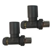 Antracite Straight Radiator Valves image