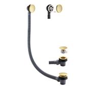 Brushed Brass Bath Click Clack Waste image