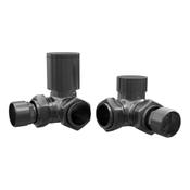 Gunmetal Grey Corner Radiator Valves image
