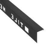 12mm Black Matt Square Edge Tile Trim 2.4m