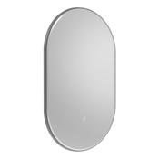 Oxygen Gunmetal Illuminated Pill Mirror 50x80cm