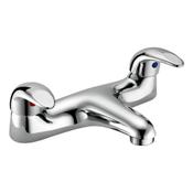 Alpha Chrome Deck-Mounted Bath Mixer Tap image