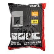 Alpha Tile Levelling Clips (Outdoor Tile 10-24mm) 3mm Grout Line (250pcs/Bag)