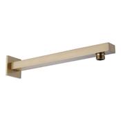 Square Brushed Brass Shower Arm 30cm image