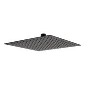 Square Matt Black Ultra Slim Shower Head 25x25cm image