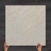 Serenity Beige Crema Marble-Effect Matt Porcelain Tile 100x100cm image