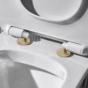 Brushed Brass Slim Seat Cover Caps