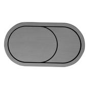 Oval Gunmetal Grey Flush Button