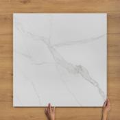 Statuario Nova Marble-Effect Polished Porcelain Tile 100x100cm image