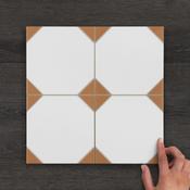 Canterbury Terra Pattern Satin Porcelain Tile 33.3x33.3cm