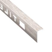 10mm Champagne Brushed Square Edge Tile Trim 2.4m image