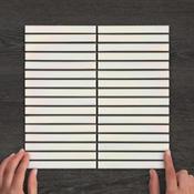 Iridescent Long Stripes Gloss Porcelain Mosaic 29.6x30cm