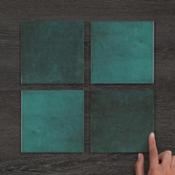 Earth Amazon Concrete-Effect Gloss Ceramic Tile 15x15cm
