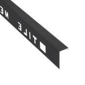 8mm Black Matt Square Edge Tile Trim 2.4m