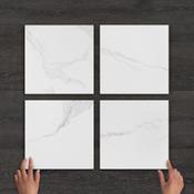 Sinclair Marble-Effect Checkerboard Matt Porcelain Tile 30x30cm