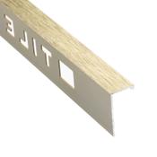 8mm Perfect Gold Brushed Square Edge Tile Trim 2.5m