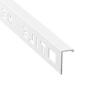 8mm White Polished Square Edge Tile Trim 2.5m image